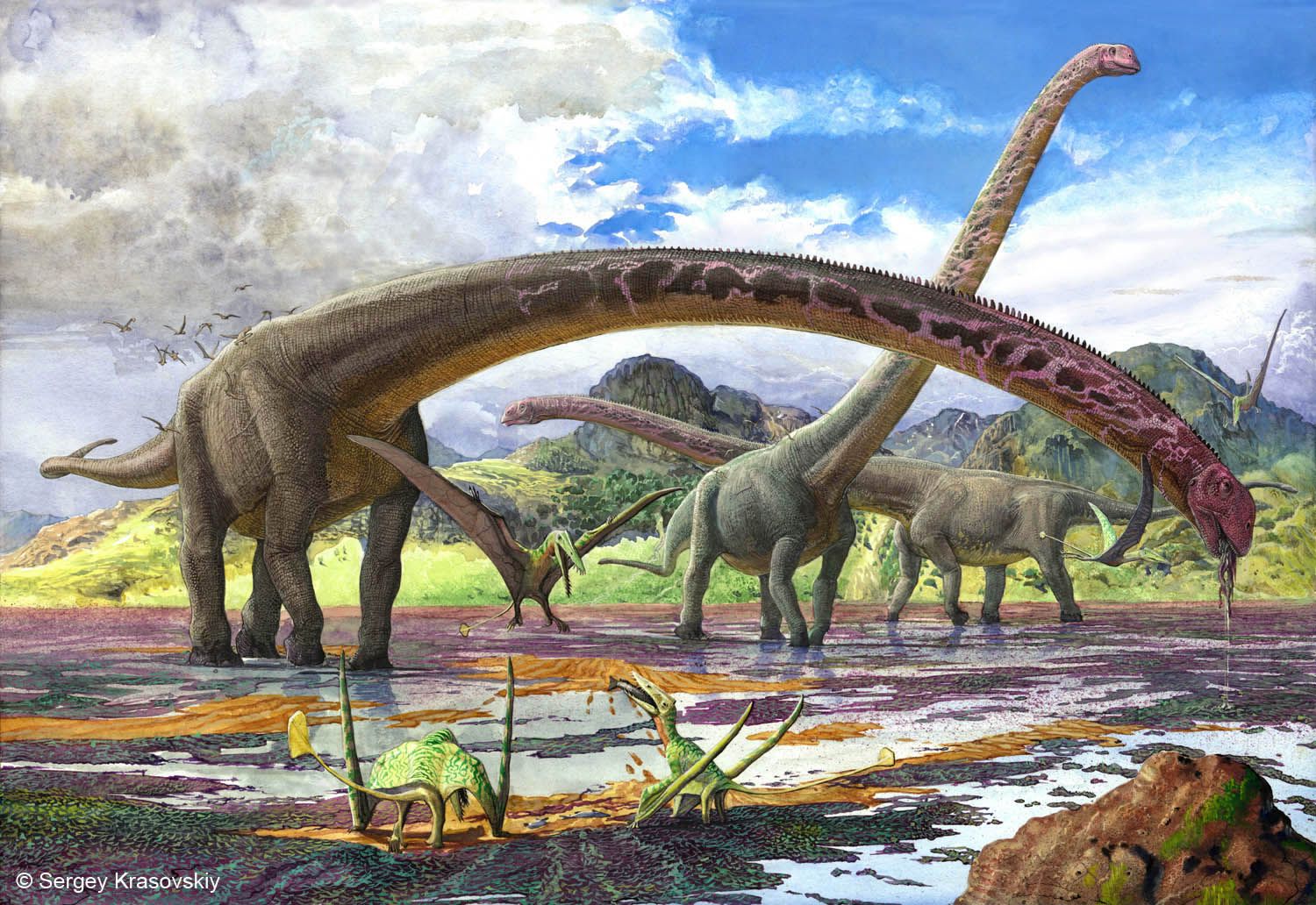 Mamenchisaurus by Sergey Krasovskiy