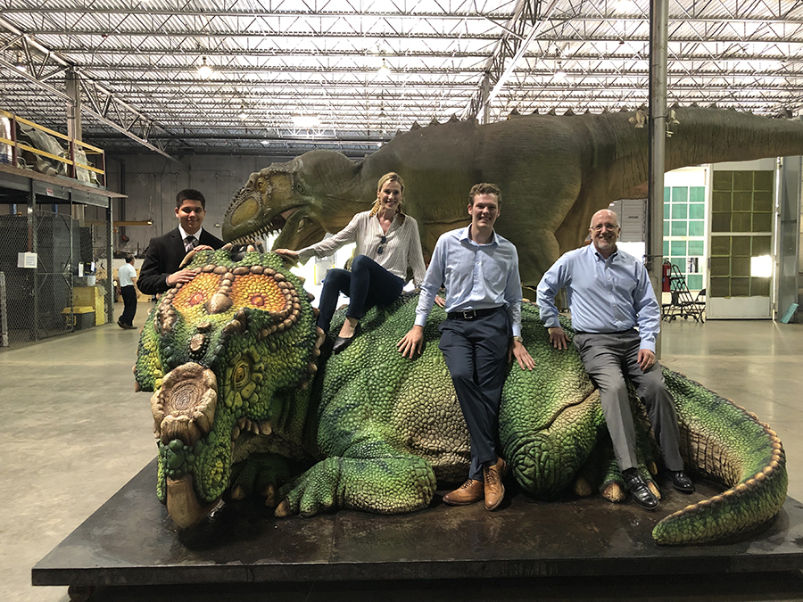 Mr. Beard (far right) at Billings Productions on June 28, 2019, with SWB Summer Interns and Associate Attorney, Haley Heinrich