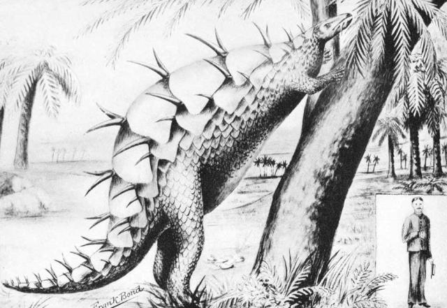 Another early depiction of Stegosaurus (Wikimedia Commons)