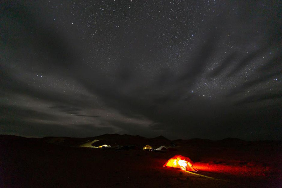 Base camp in the Gobi desert. KESHIA NAURANA BADALGE