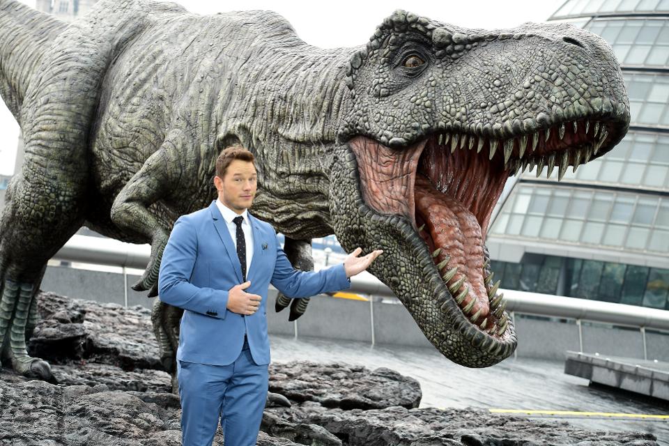 Chris Pratt attending a photocall for Jurassic World: Fallen Kingdom, held at the Strada, London. ... [+] PA IMAGES VIA GETTY IMAGES