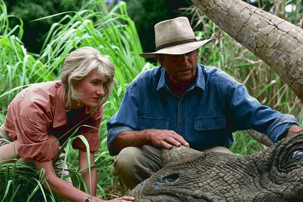 Laura Dern and Sam Neill in 1993's Jurassic Park. Photo / Supplied