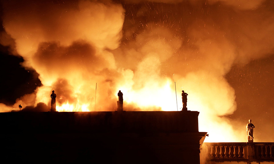  The fire began after the museum closed. Photograph: Ricardo Moraes/Reuters