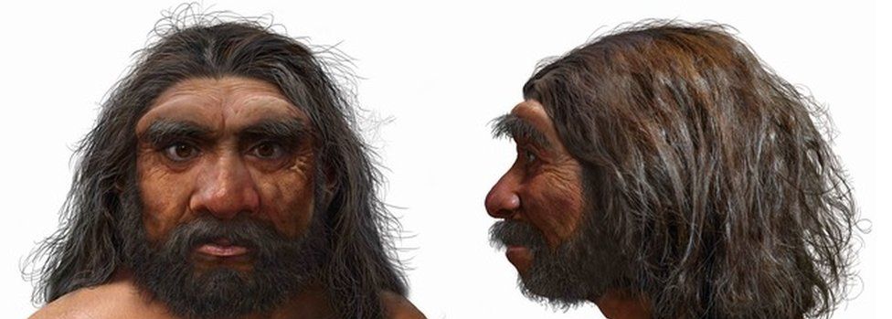 Artist's impression of what Dragon Man may have looked like. His skull suggests he was powerfully built and rugged. Photo by KAI GENG