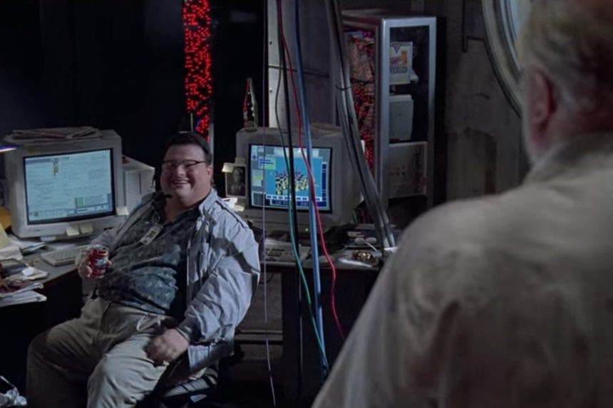 In the background, the CM5 supercomputer with its iconic red lights. Source: Universal Pictures