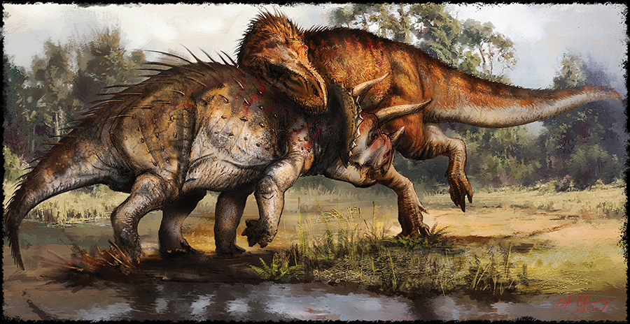 Tyrannosaurus vs Triceratops by cheungchungtat